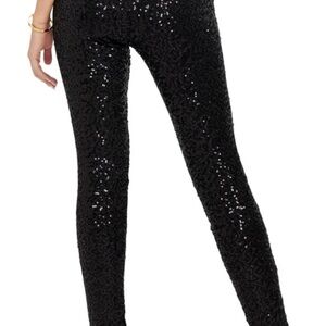 Tipsy Elves Black Sequin Skinny Pants 2X